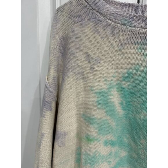 Black Tape NWT Tie Dye Sweater Vanilla Turquoise Purple Size Small - Picture 5 of 10